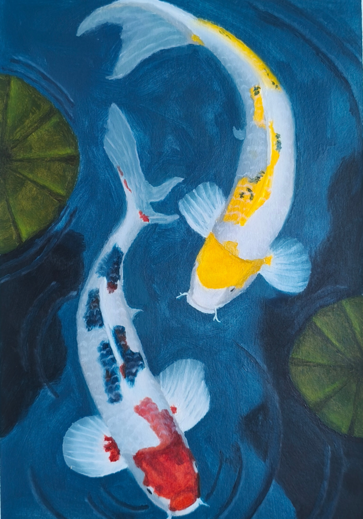 Pintura abstrata Fluxo de Dualidade do artista Andrei Silva