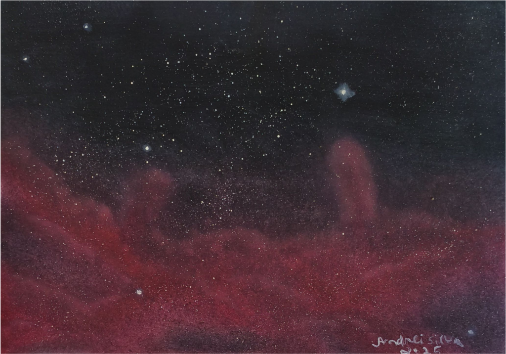 Pintura Nebulosa aurora de Andrei Silva