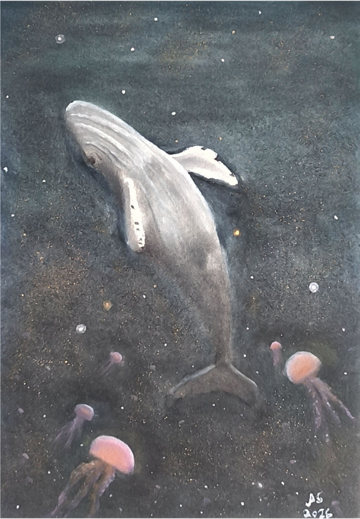 Pintura Oceano Cósmico do artista Andrei Silva