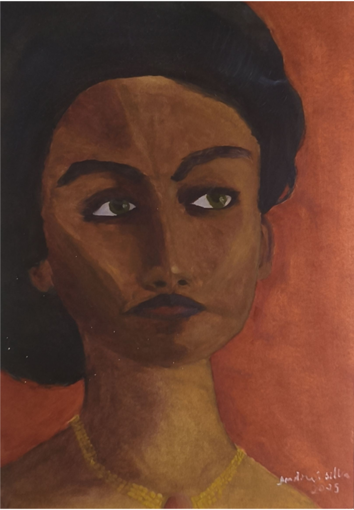 Mulher com colar de rubi, obra de Andrei Silva